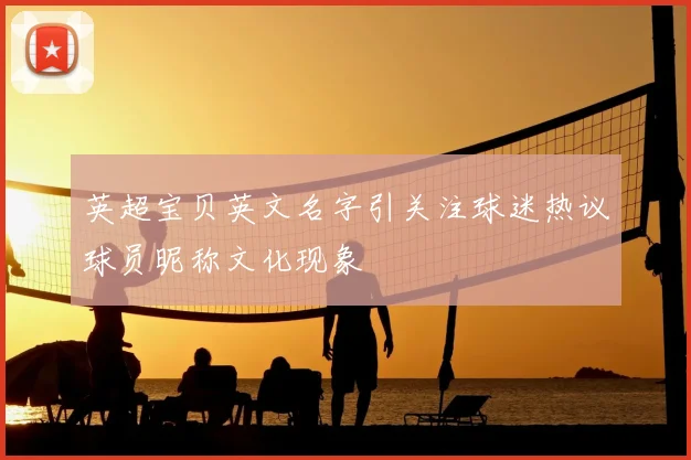 英超宝贝英文名字引关注球迷热议球员昵称文化现象