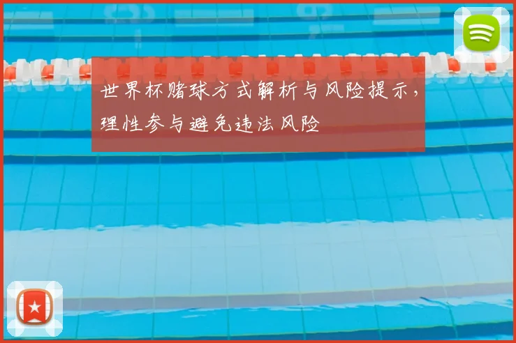 世界杯赌球方式解析与风险提示，理性参与避免违法风险